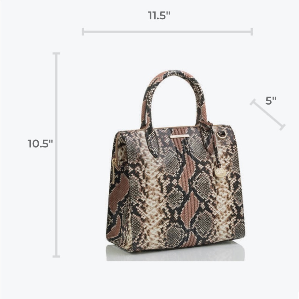 Brahmin Caroline Tea Rose Elvira Satchel._14